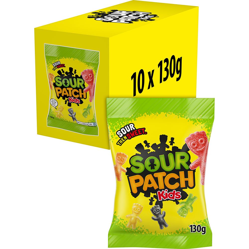 Sour Patch Kids Original Sweets Bag 10 x 130g - Out of Date